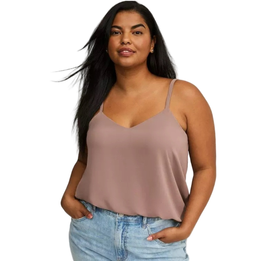 Torrid Sophie Chiffon Double Layer Dusty Plum Cami WOMEN XL